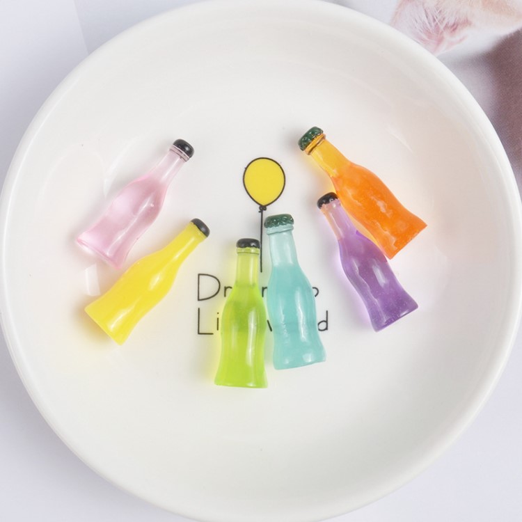 樹脂立體仿真色可樂瓶 奶油手機殼殼配件 史萊姆diy配件汽水瓶