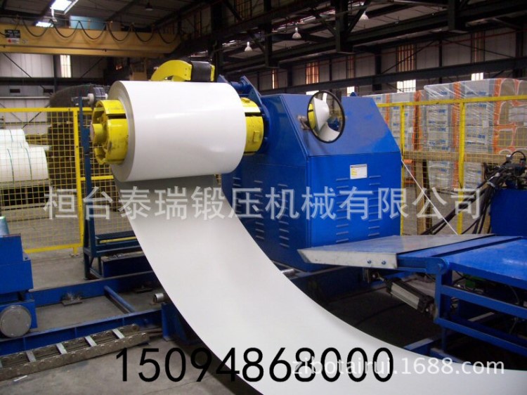 廠家直銷制造15噸彩涂板精密液壓漲卷校平剪切生產(chǎn)線