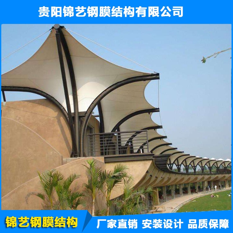 直供 設計戶外公園廣場遮陽張拉膜結構太陽傘景觀膜結構工程