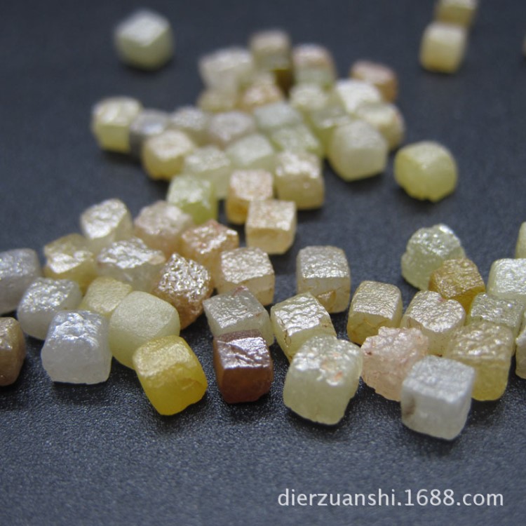 非洲正方体钻石原石天然金刚石颗粒矿物标本收藏五金加工
