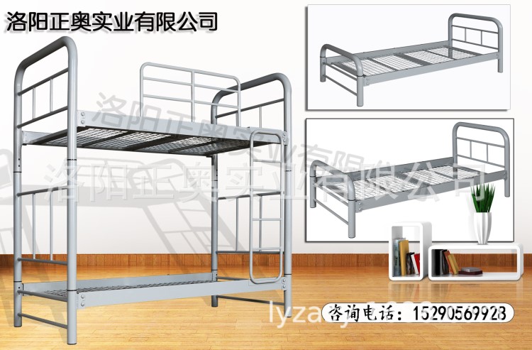 学生上下床宿舍加厚双层铁架床学校高低床上下铺钢制床加高加宽床