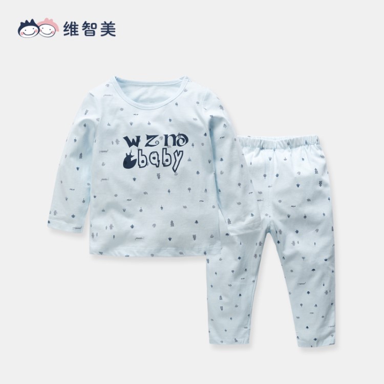 维智美 春夏棉儿童内衣套装中童大童服装批发 睡衣家居服1-3岁