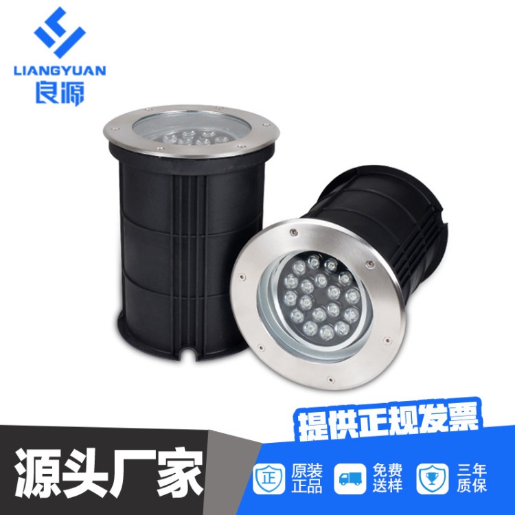 户外防水9w 18w可调角度led地埋灯草坪广场嵌入式偏光埋地投射灯