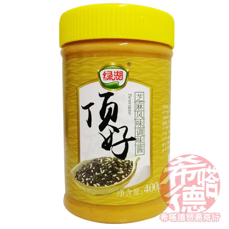 綠湖頂好芝麻調味醬400g 白芝麻醬沙縣小吃蒸餃火鍋蘸醬拌面調料