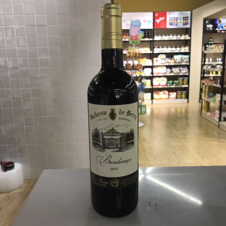 法国百丽公爵干红葡萄酒750ml波尔多法定产区葡萄酒