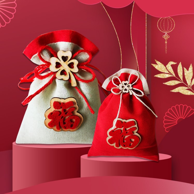 2019新款創(chuàng)意設計手工棉質束口小布袋禮品香料香包包裝喜糖袋福袋