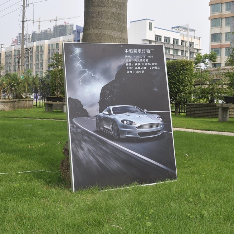超市地下停車場拉布燈箱 室內(nèi)側(cè)邊開啟式無邊廣告燈箱