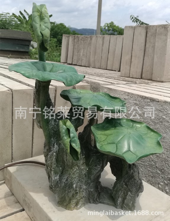 批發(fā)樹脂噴泉 荷花雕塑噴泉景觀 庭院噴泉  水景雕塑 噴泉景觀