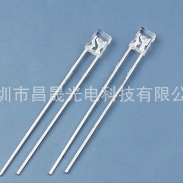 直插式LED發(fā)光二極管F234方形 白發(fā)白直插LED燈珠 金線 高亮度