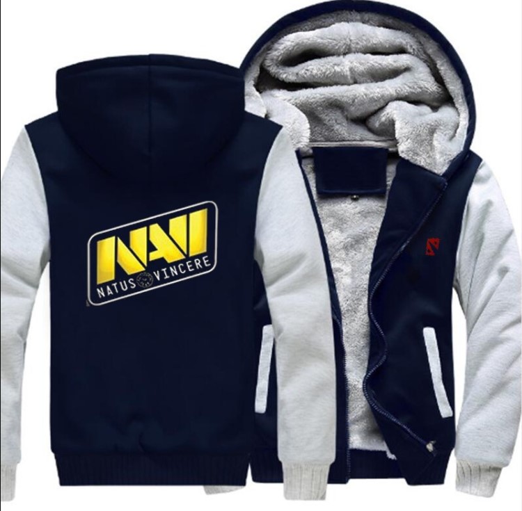 批發(fā)供應抓絨開衫拉鏈加厚連帽衛(wèi)衣外套衣服 DOTA2刀塔 navi dend