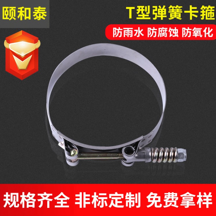 生產多款不銹鋼T型彈簧卡箍 強力抱箍(圖)