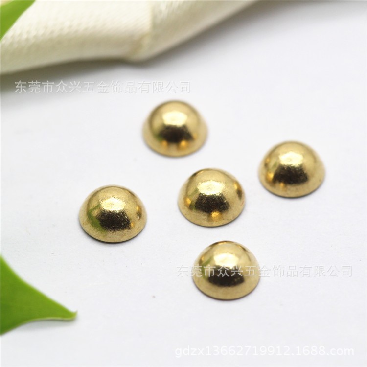 大量供應5mm銅光面半圓車床珠 DIY飾品配件手作材料批發