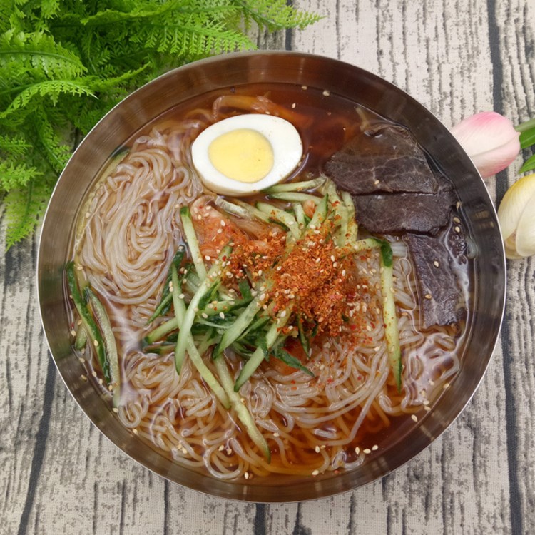 朝鮮冷面 東北大媽秘制《小麥冷面3袋+蕎麥冷面2袋+辣白菜1斤》