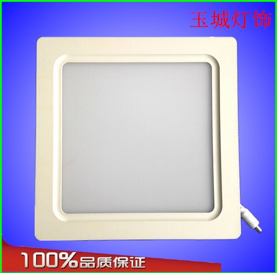 LED24W底部發(fā)光方形面板燈面經(jīng)200mm室內(nèi)天花板嵌入式筒燈