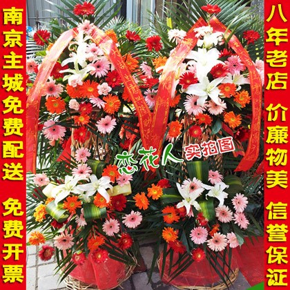 南京花店同城鮮花速遞慶典喬遷開業(yè)花籃預(yù)定秦淮江寧鼓樓建鄴雨花