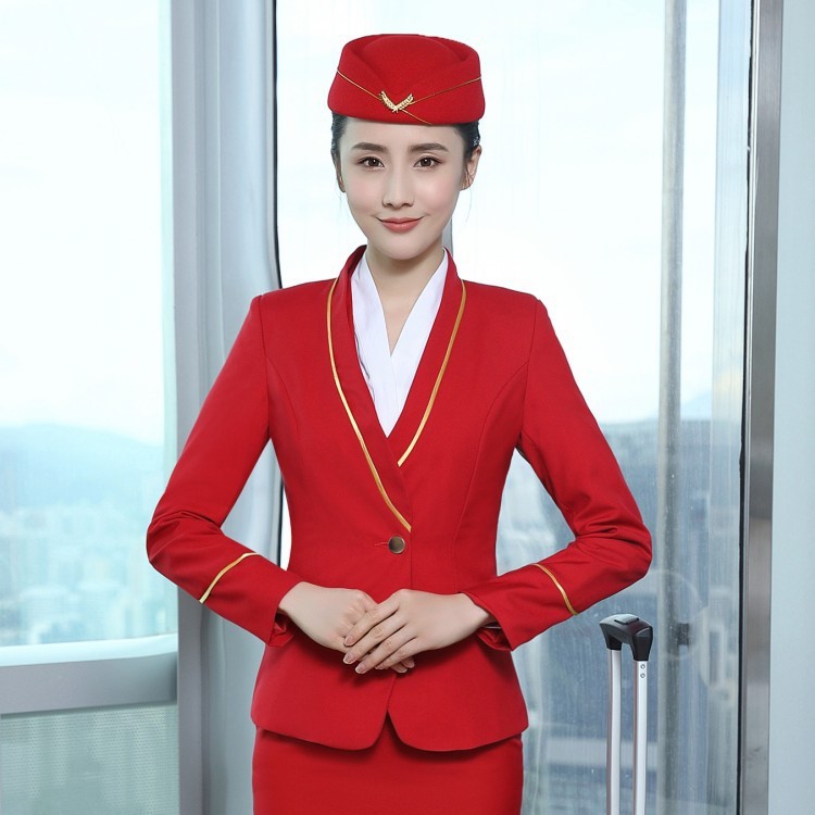 南航空姐制服职业套装航空艺考制服高铁乘务员服装女美容师工作服