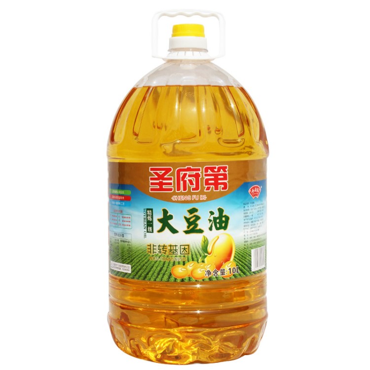 山東圣府第食堂餐飲非轉(zhuǎn)基因大豆油10L桶裝 20L桶裝色拉油食用油