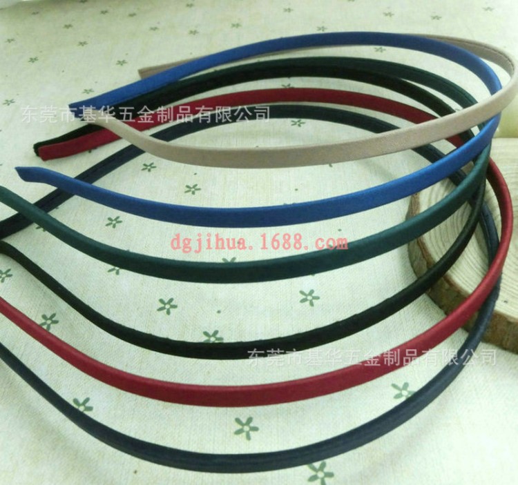 DIY發(fā)飾配件手工包布發(fā)箍5MM頭箍白鋼發(fā)圈收碎發(fā)hairring accesso