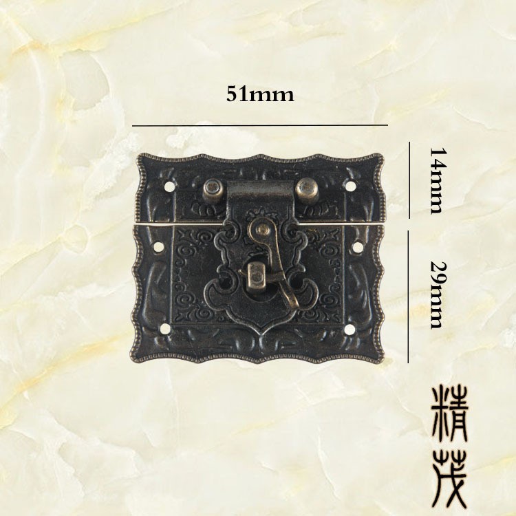 精茂-700包裝盒配件鋅合金方扣箱扣復(fù)古箱扣禮盒扣酒盒扣51*43mm