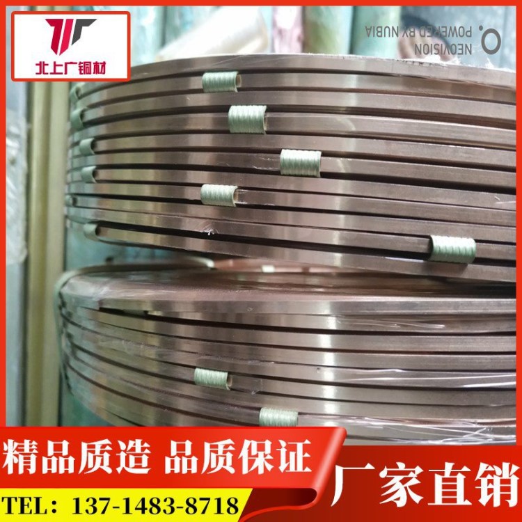 雙玻璃絲包銅扁線2X5.5 2.5X6 接地C1100紅銅卷1X8 3X9 高導電