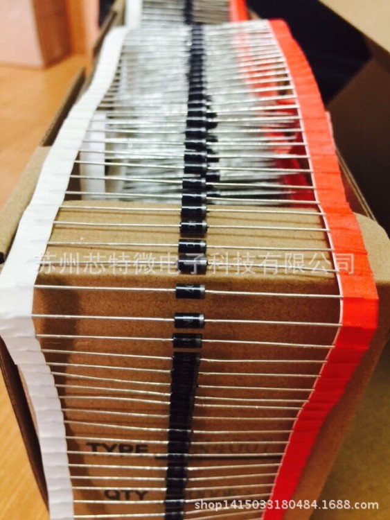 整流二極管1N4007 DO-41 銅腳編帶 大芯片 長腳 0.7線徑