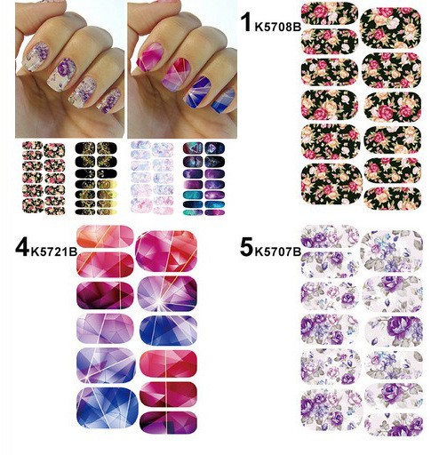 外貿爆款 水轉印指甲貼 水貼14貼 全貼美甲貼花 2系列