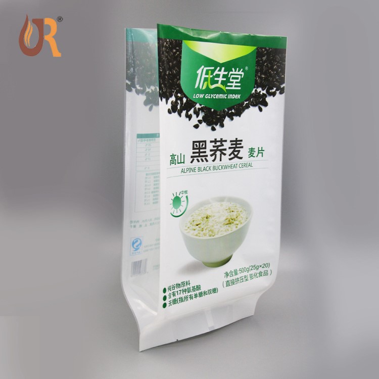 定做黑蕎麥彩印復(fù)合包裝袋 食品級(jí)背封插邊復(fù)合袋 500g蕎麥袋訂制