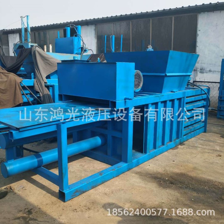 福建福州市供應臥式小型80噸廢編織袋噸包打包機 紙箱紙板打包機