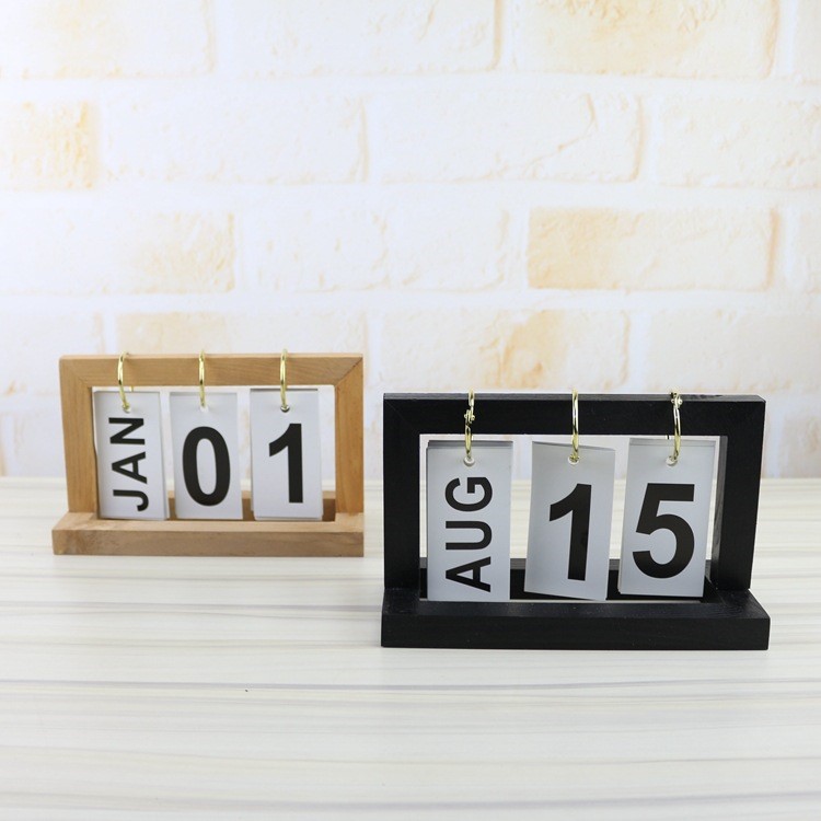 家居擺件北歐風(fēng)格INS翻頁日歷臺(tái)歷桌面辦公室裝飾新奇特書房擺設(shè)