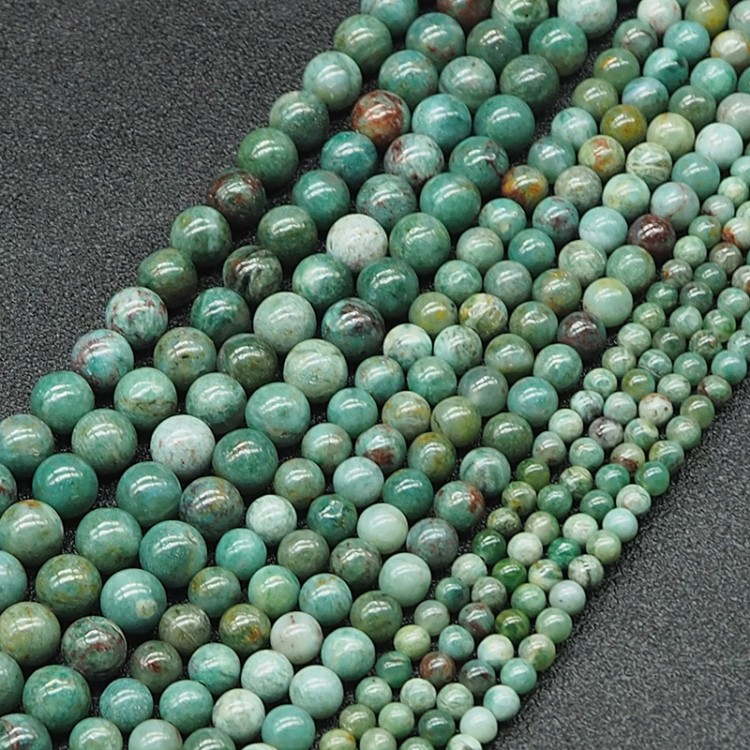 天然非洲玉4mm6mm8mm圆珠散珠串珠半成品diy手链项链饰品配件