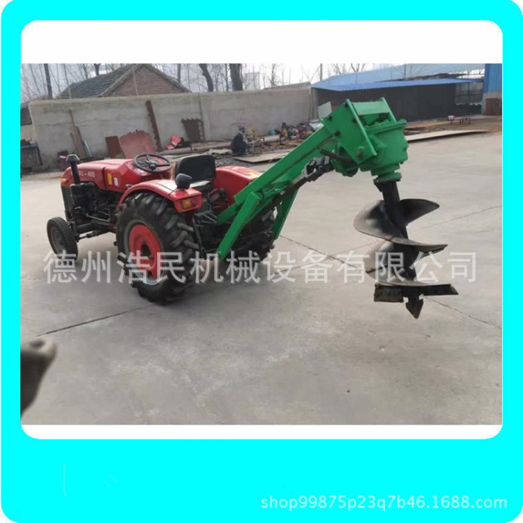 浩民定制樹木挖孔機 打穴機拖拉機樹坑鉆孔機定制 種樹鉆坑機 電