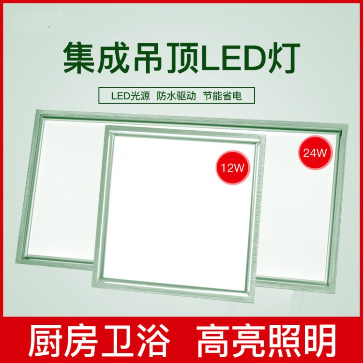 LED集成吊顶平板灯嵌入式厨卫灯 30X30  30X60吸顶工程灯洗手间