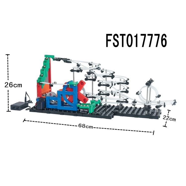 17776二代太空軌道1級(jí)一級(jí)忐忑樓梯 中文云霄飛車(chē)DIY玩具