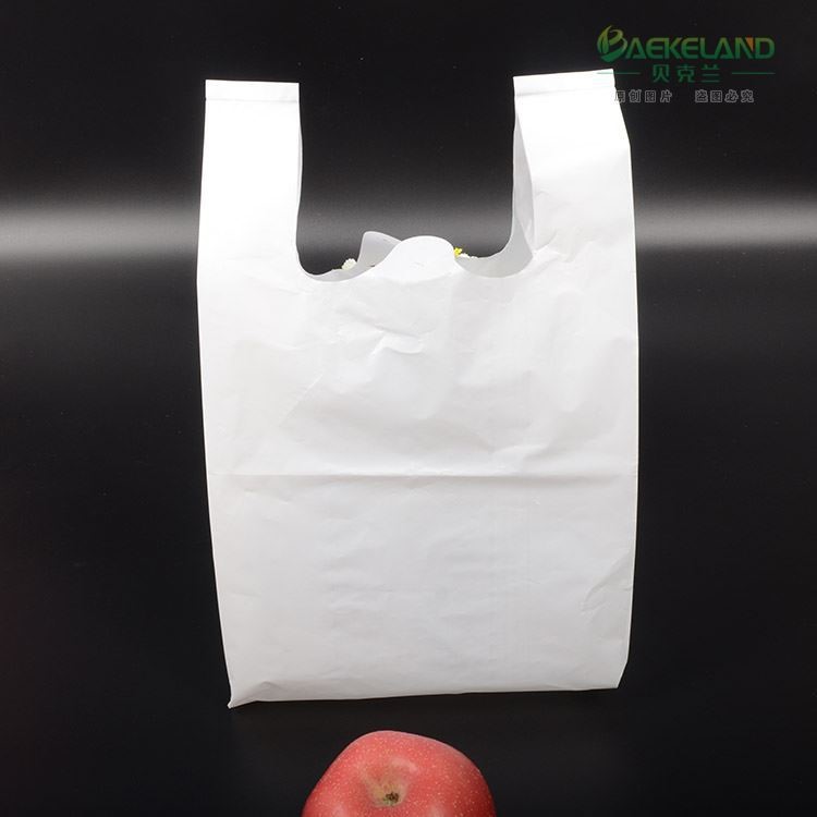 批發零售白色背心膠袋加厚型超市用購物袋全新料食品包裝袋