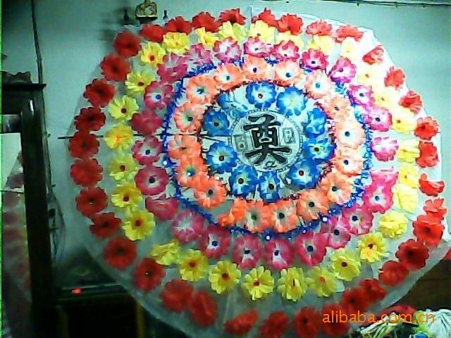 米北祭祀用品廠家供應殯葬用品 亮圈  傘圈 花籃  紙花  紙扎