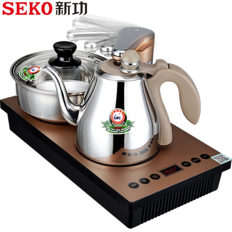 seko新功K30全自動上水電磁茶爐三合一 電磁爐茶具 不銹鋼燒水壺