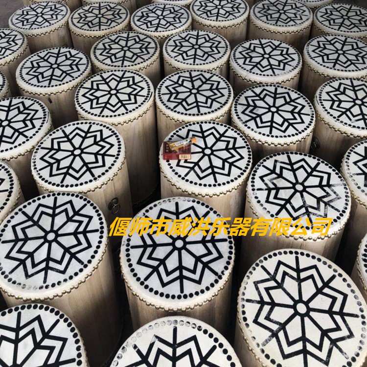 廠家直銷堂鼓民族特色鼓實木彩繪牛皮鼓蹦鼓大鼓手工制作攀繩鼓