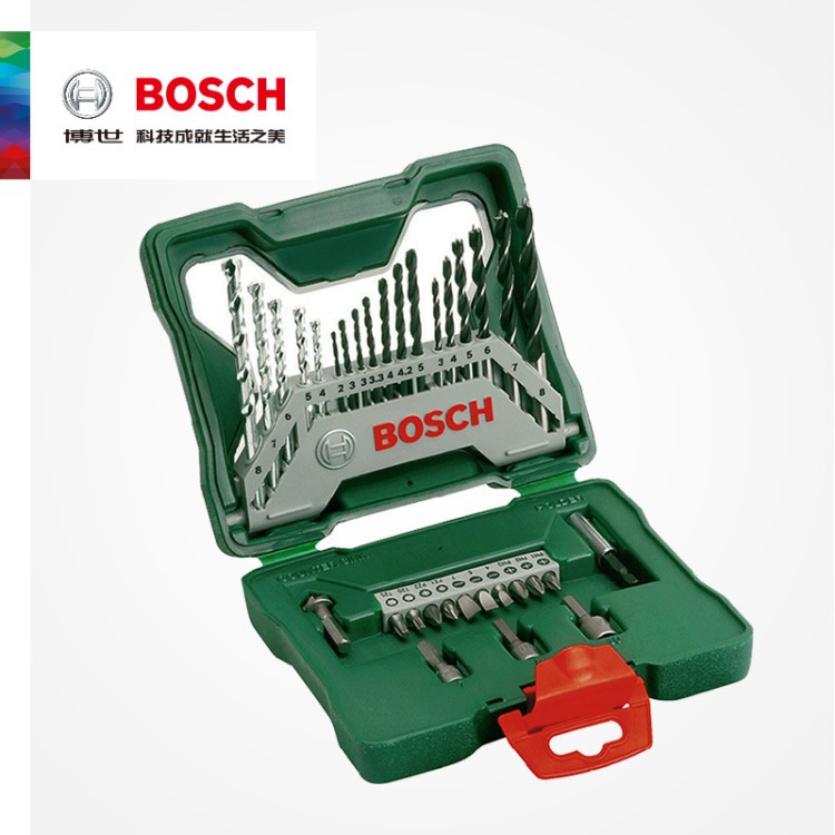 博世BOSCH電動(dòng)工具附件33支鉆頭批頭混合套裝沖擊鉆用