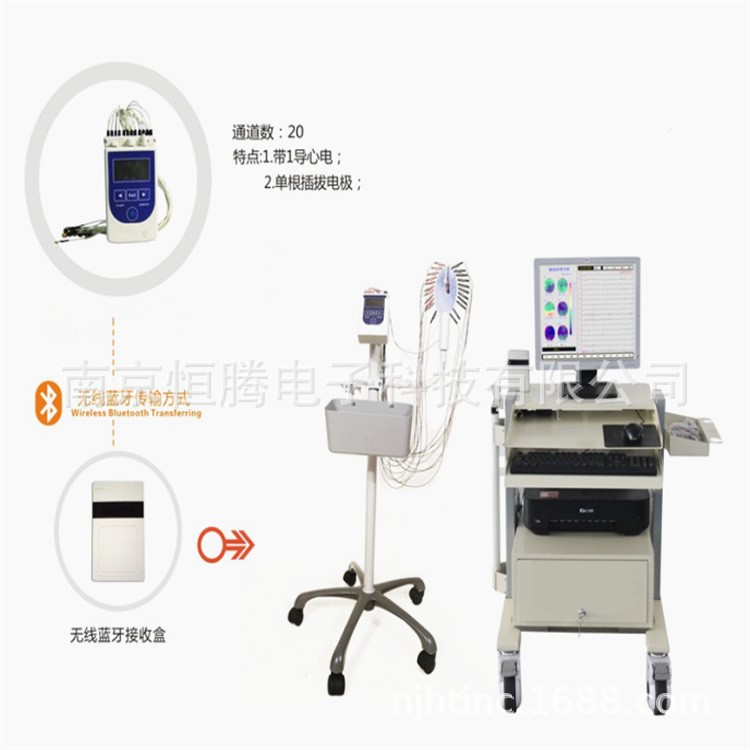 国产20导脑电/32导脑电电极帽医用脑检查/厂家直销蓝牙传输/动态