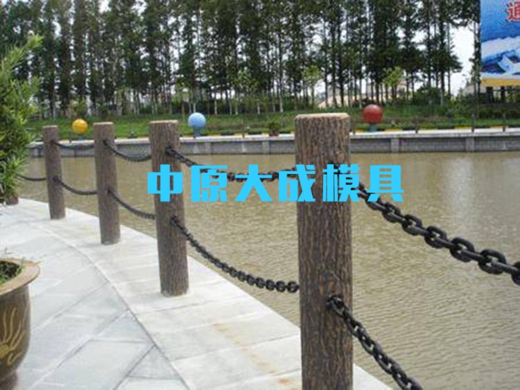 0.5--2米仿木河道護欄，仿樹皮河道護欄，水泥護欄，景觀樹皮護欄
