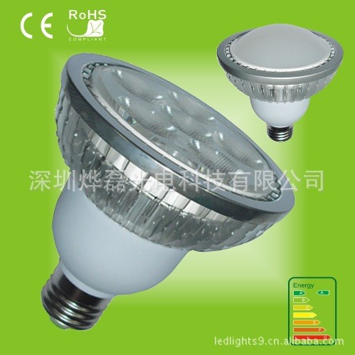 LED射灯鳍片铝par30 12W /6*2W 调光PAR30大功率射灯/220V 12W P