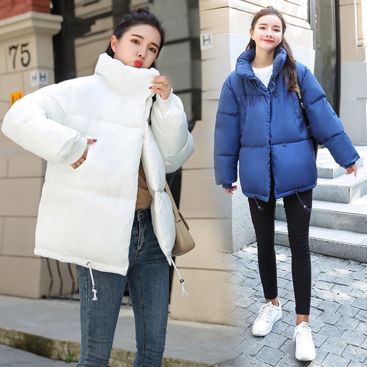 棉衣女實拍2019冬季新款韓版時尚修身羽絨棉女裝加厚寬松顯瘦外套