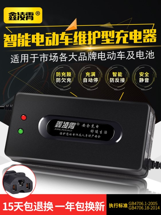 電瓶車新日充電器48V12AH20AH60V72伏電動(dòng)車愛瑪雅迪立馬電車通用