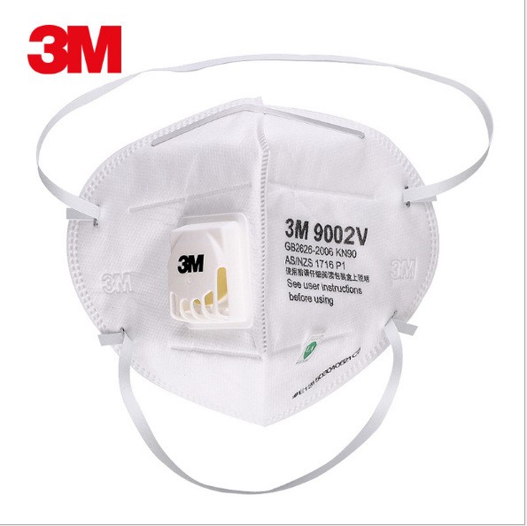批發(fā)3M9002V帶閥防顆粒物霧霾防護口罩 3M防塵防霧霾口罩 勞保