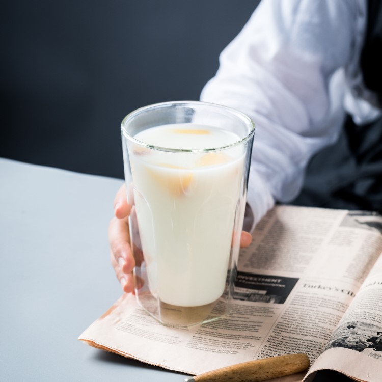廠家批發雙層方形玻璃杯大號牛奶果汁杯隔熱防燙茶水杯冷飲啤酒杯