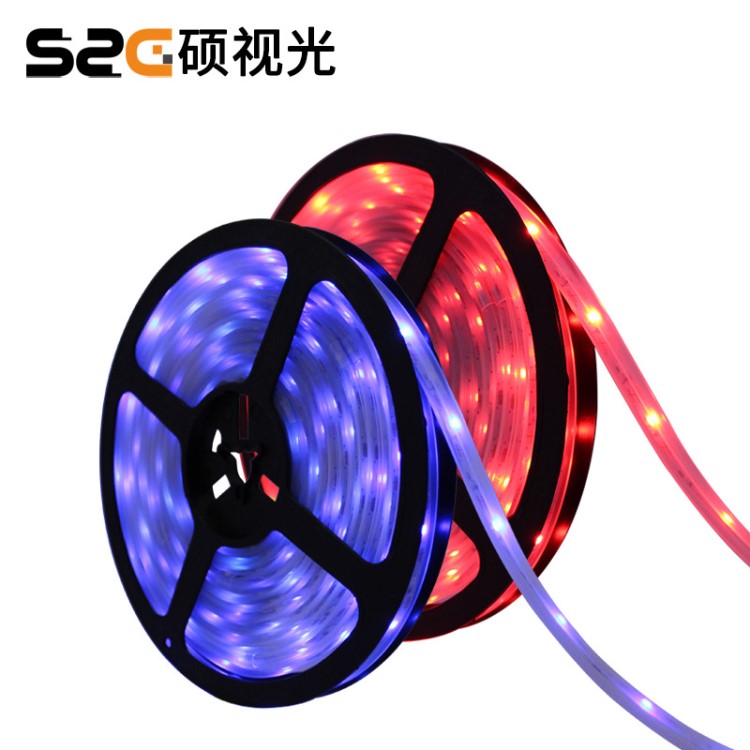 熱推led燈帶套管 3V 2835紅藍(lán)雙閃 戶外防水 太陽(yáng)能燈條 工廠直銷(xiāo)