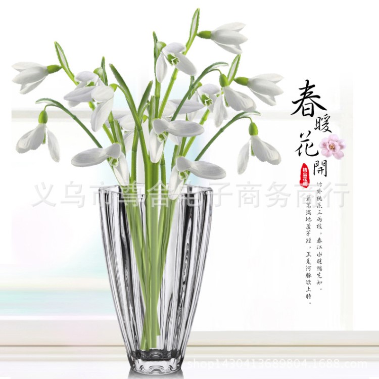 簡(jiǎn)約現(xiàn)代透明玻璃花瓶歐式/透明/水晶玻璃花瓶/插花富貴竹百合花