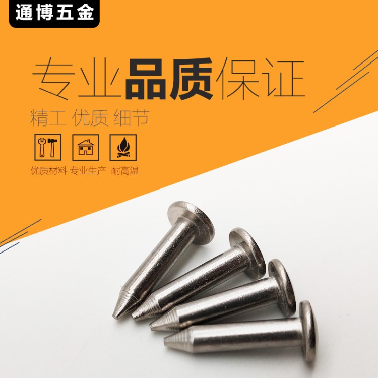 廠家定制平頭半圓頭鉚釘 供應(yīng)非標(biāo)沉頭釘 316不銹鋼自攻尖頭鉚釘