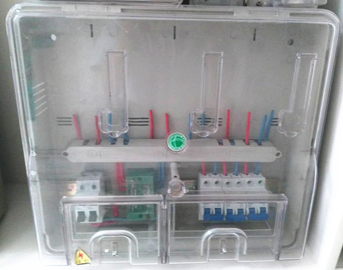厂家直销 塑料全透明PC三表位电表箱 电能计量箱 配电箱 插卡式