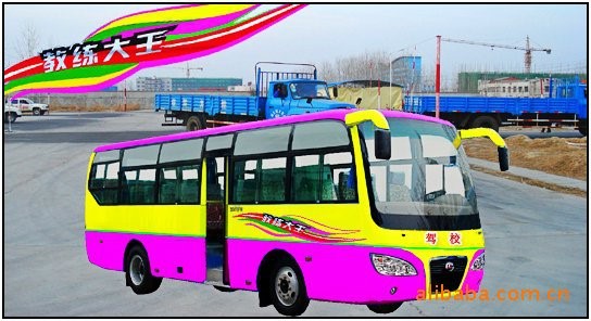發(fā)A1證用楚風(fēng)9米汽油客車教練車價(jià)格 雙方向盤